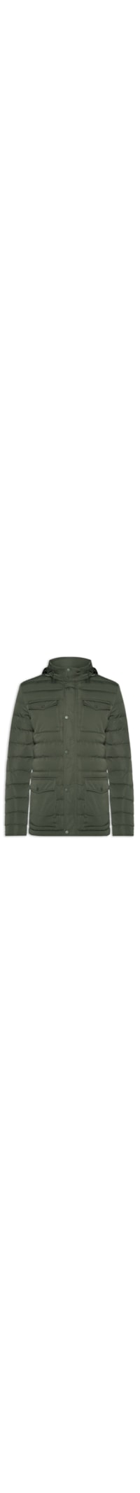 Jaqueta Masculina Puffer Alongada - Verde