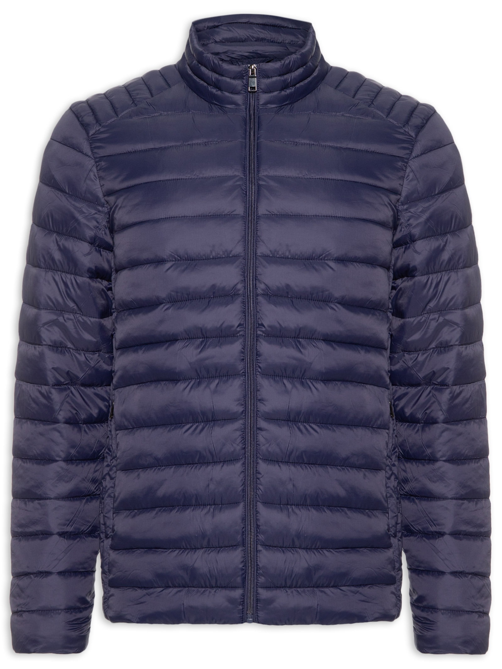 Jaqueta Masculina Puffer Básica Azul Basiq Men