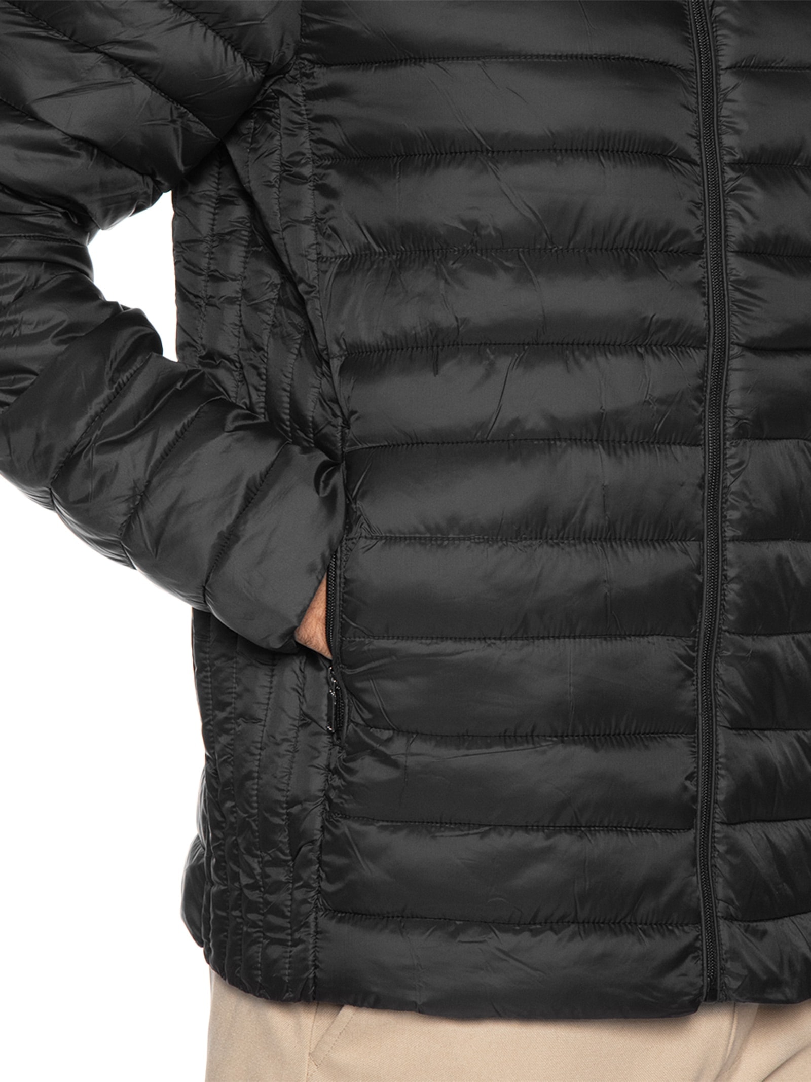 Jaqueta Masculina Puffer Básica Preto Basiq Men