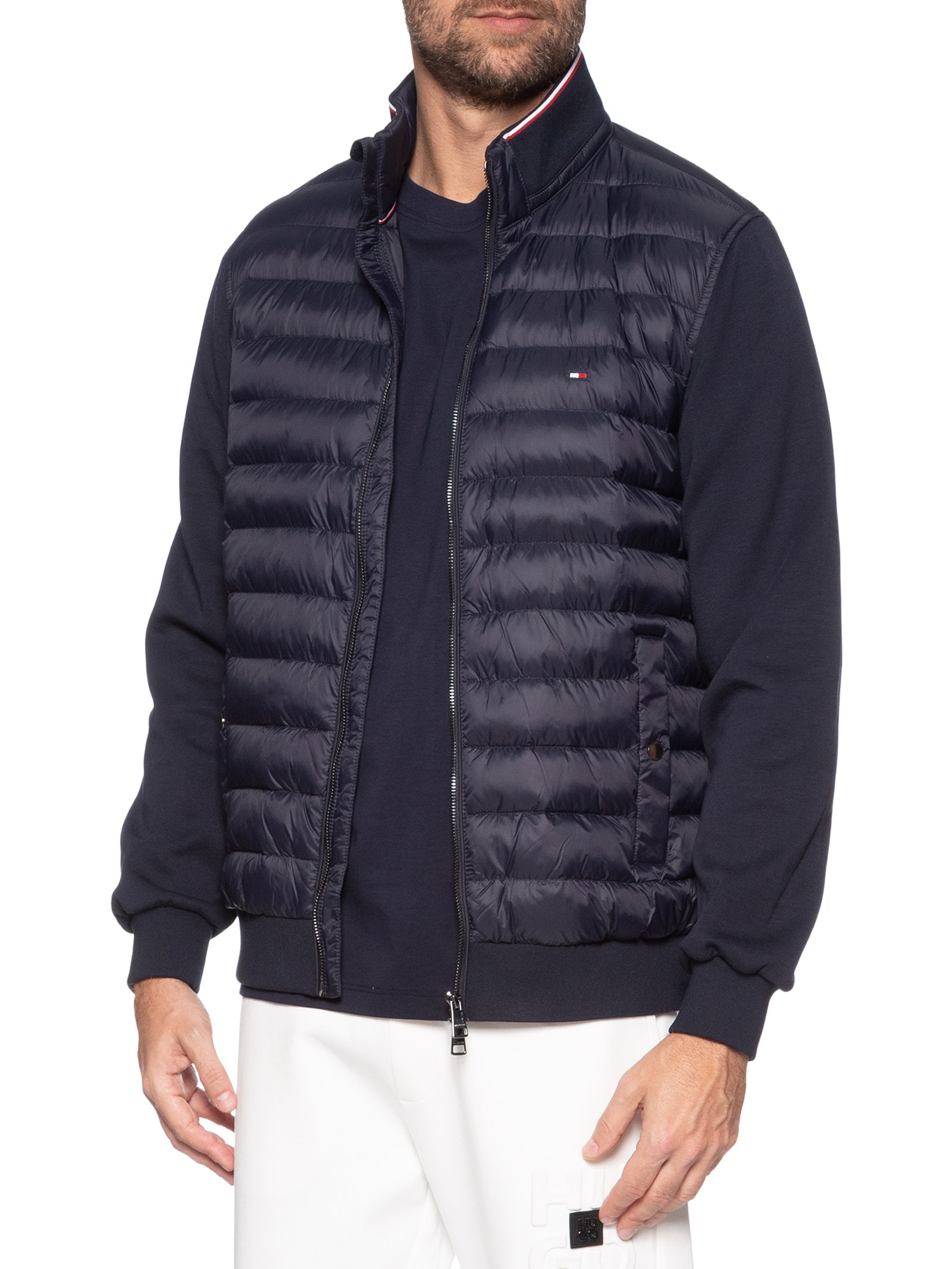 Jaqueta Masculina Puffer Básica Stand Collar - Azul - Tommy Hilfiger