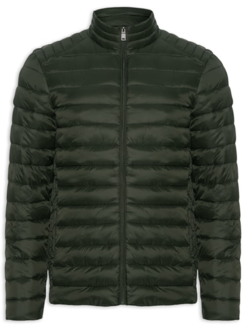 Jaqueta Masculina Puffer Básica – Verde