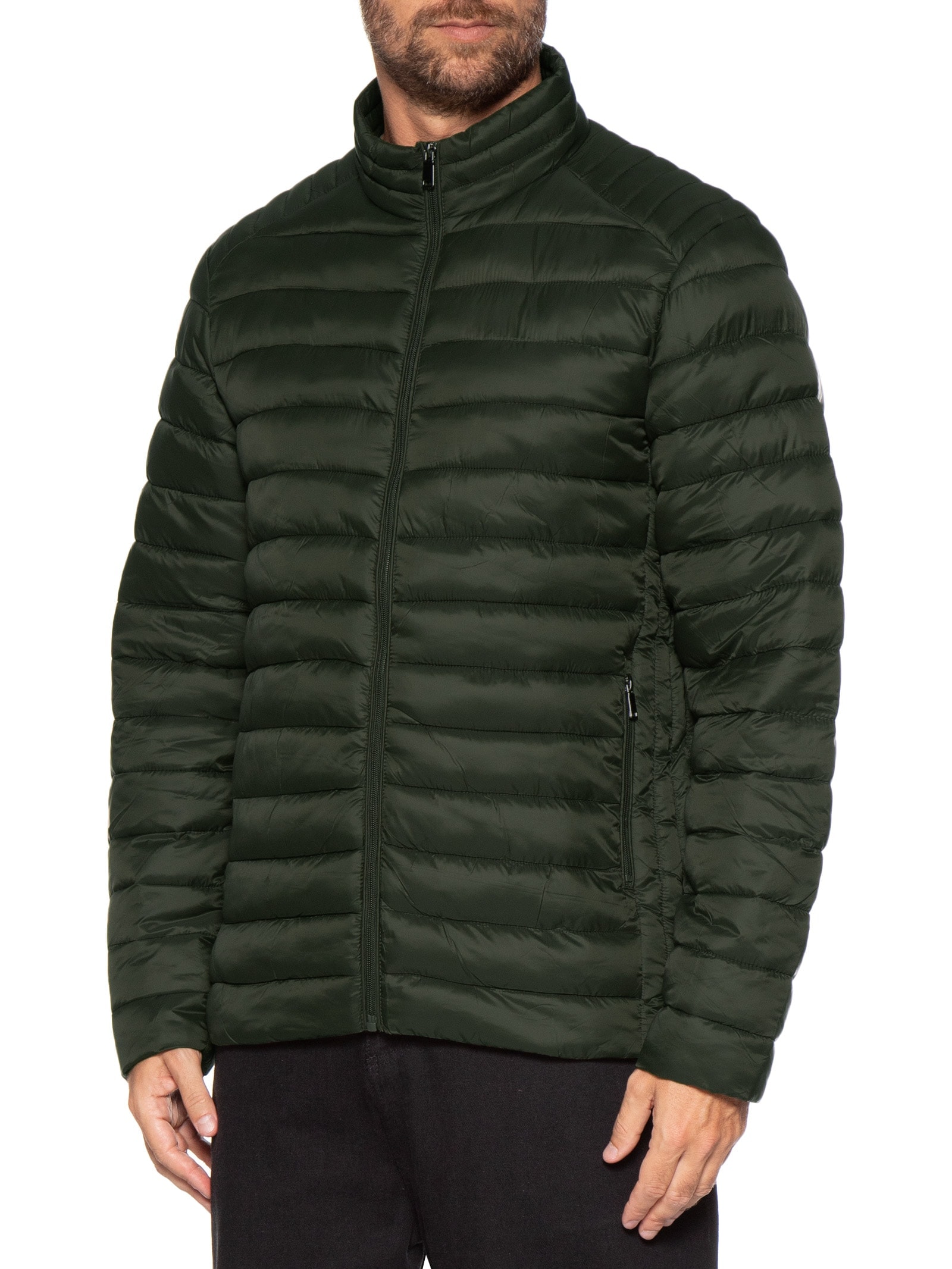 Jaqueta Masculina Puffer Básica Verde Basiq Men