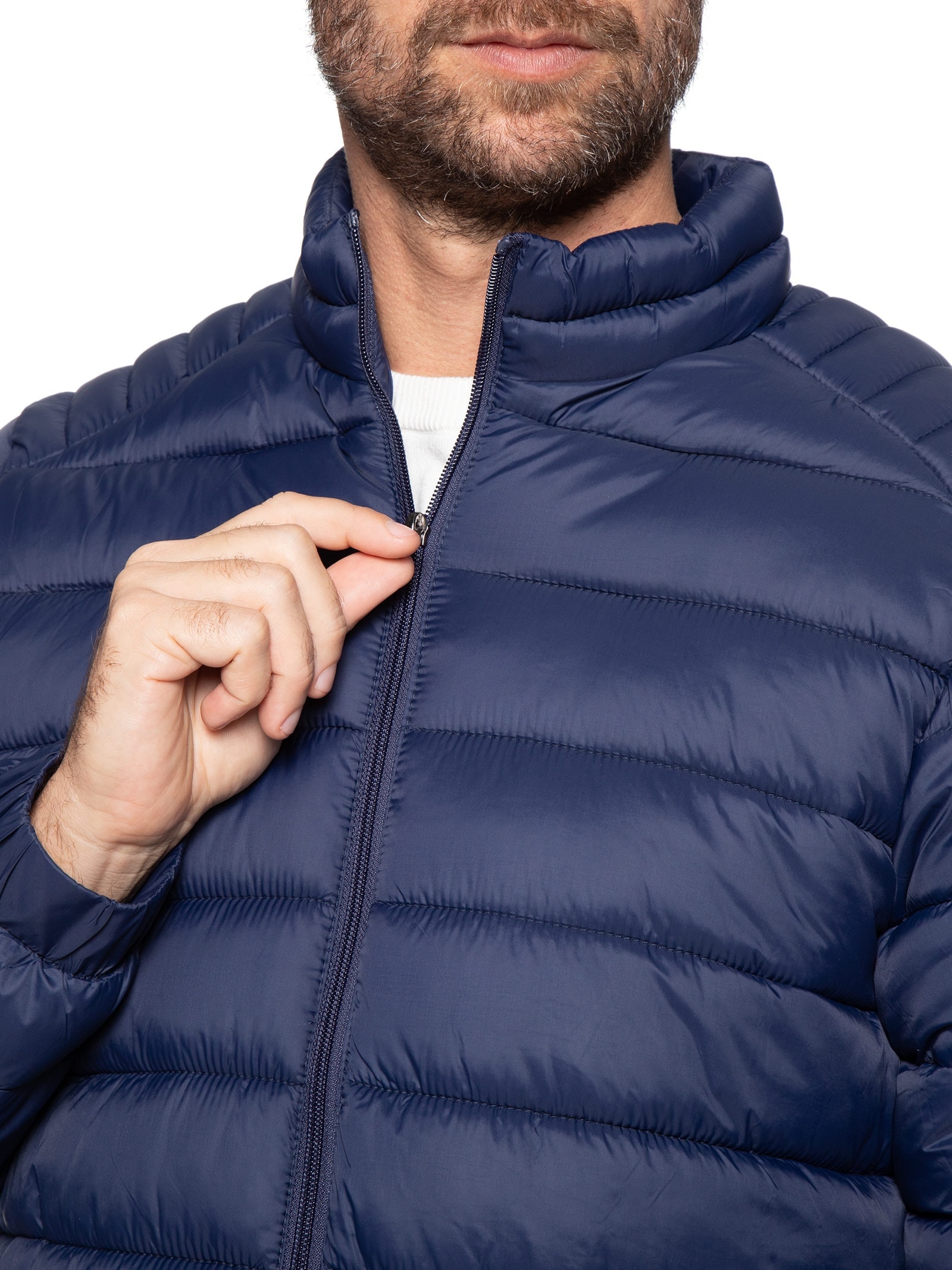 Jaqueta Masculina Puffer Básica – Azul Basiq Men