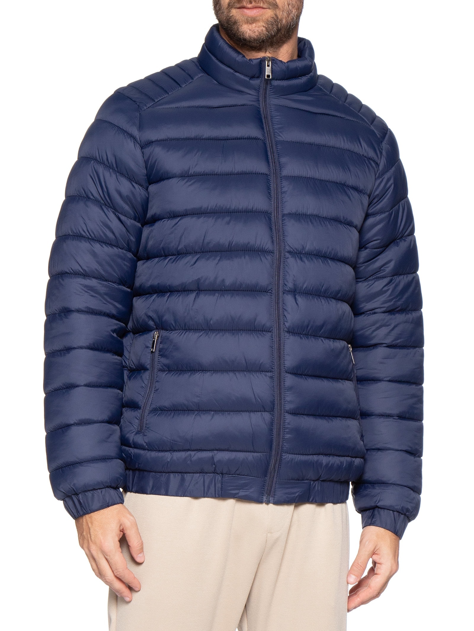 Jaqueta Masculina Puffer Básica – Azul Basiq Men