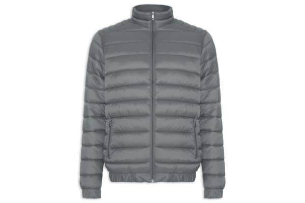 Jaqueta Masculina Puffer Básica – Cinza