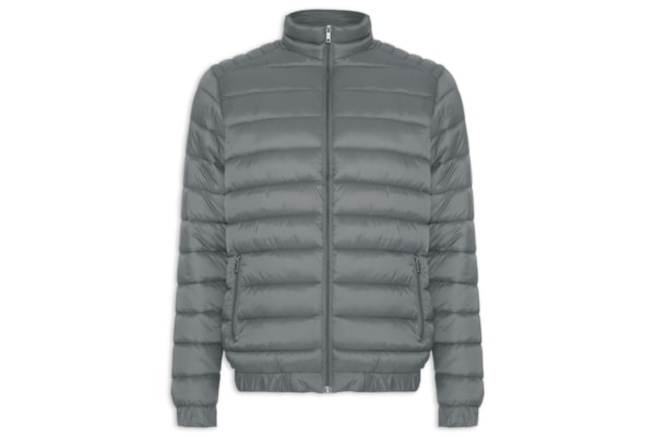 Jaqueta Masculina Puffer Básica – Cinza