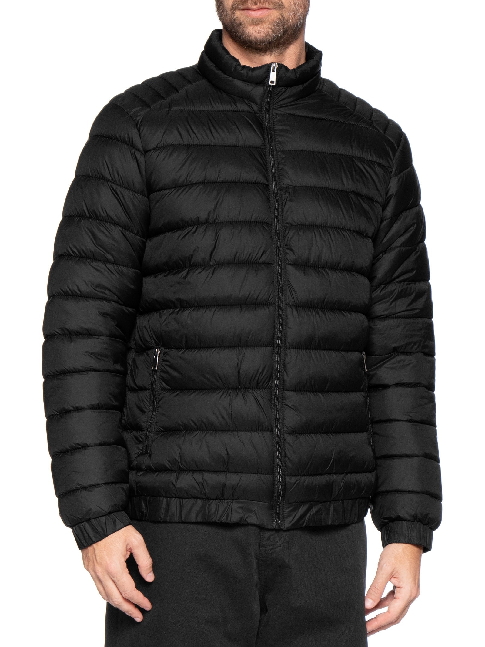 Jaqueta Masculina Puffer Básica – Preto Basiq Men