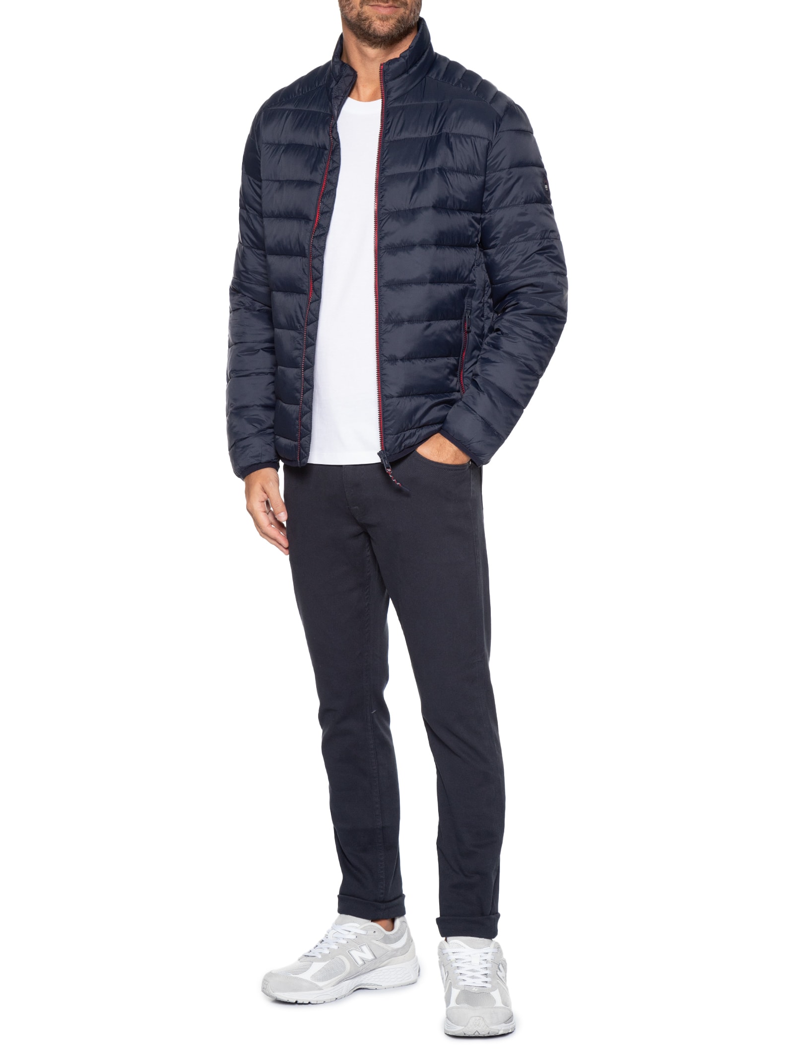 Jaqueta Masculina Puffer Bradley Light Azul Jack & Jones
