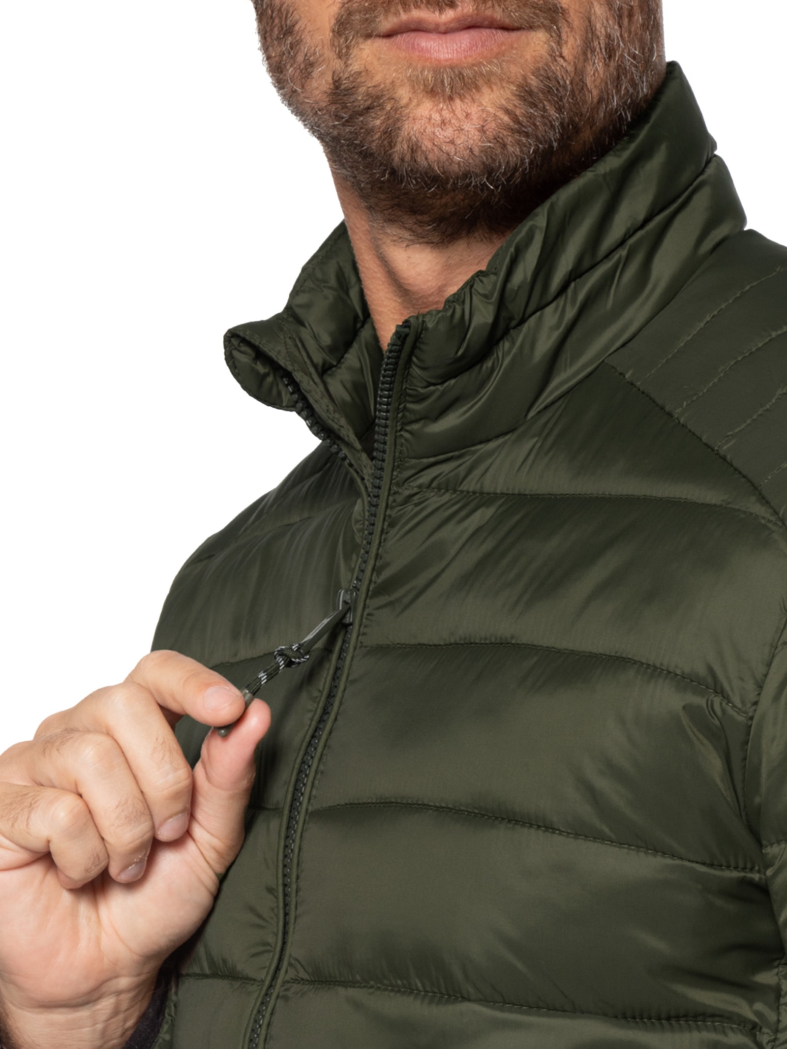 Jaqueta Masculina Puffer Bradley Light Verde Jack & Jones