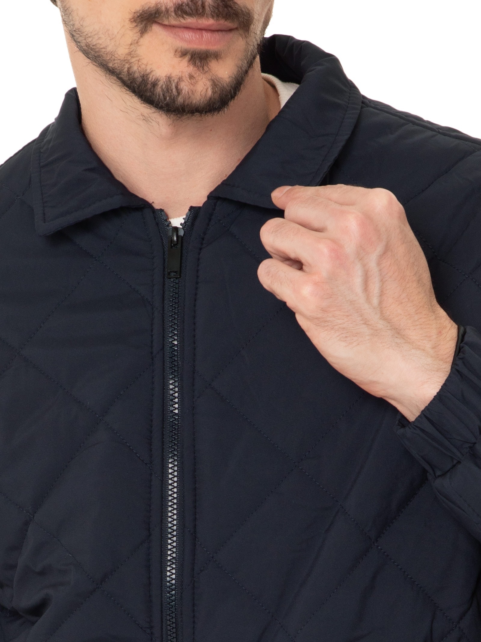 Jaqueta Masculina Puffer Casual Azul Basiq Men