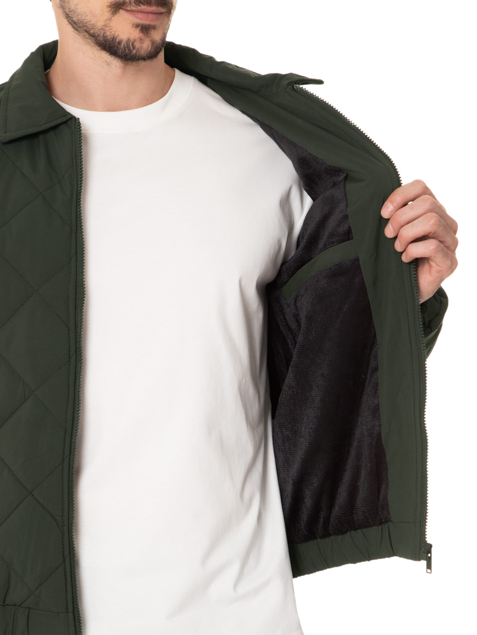 Jaqueta Masculina Puffer Casual Verde Basiq Men