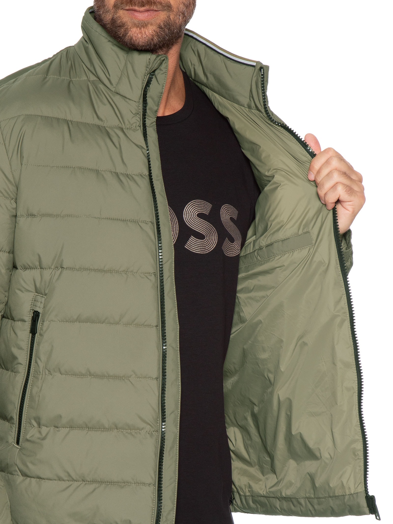 Jaqueta Masculina Puffer Collab Steiff H-Cenitos Marrom Boss