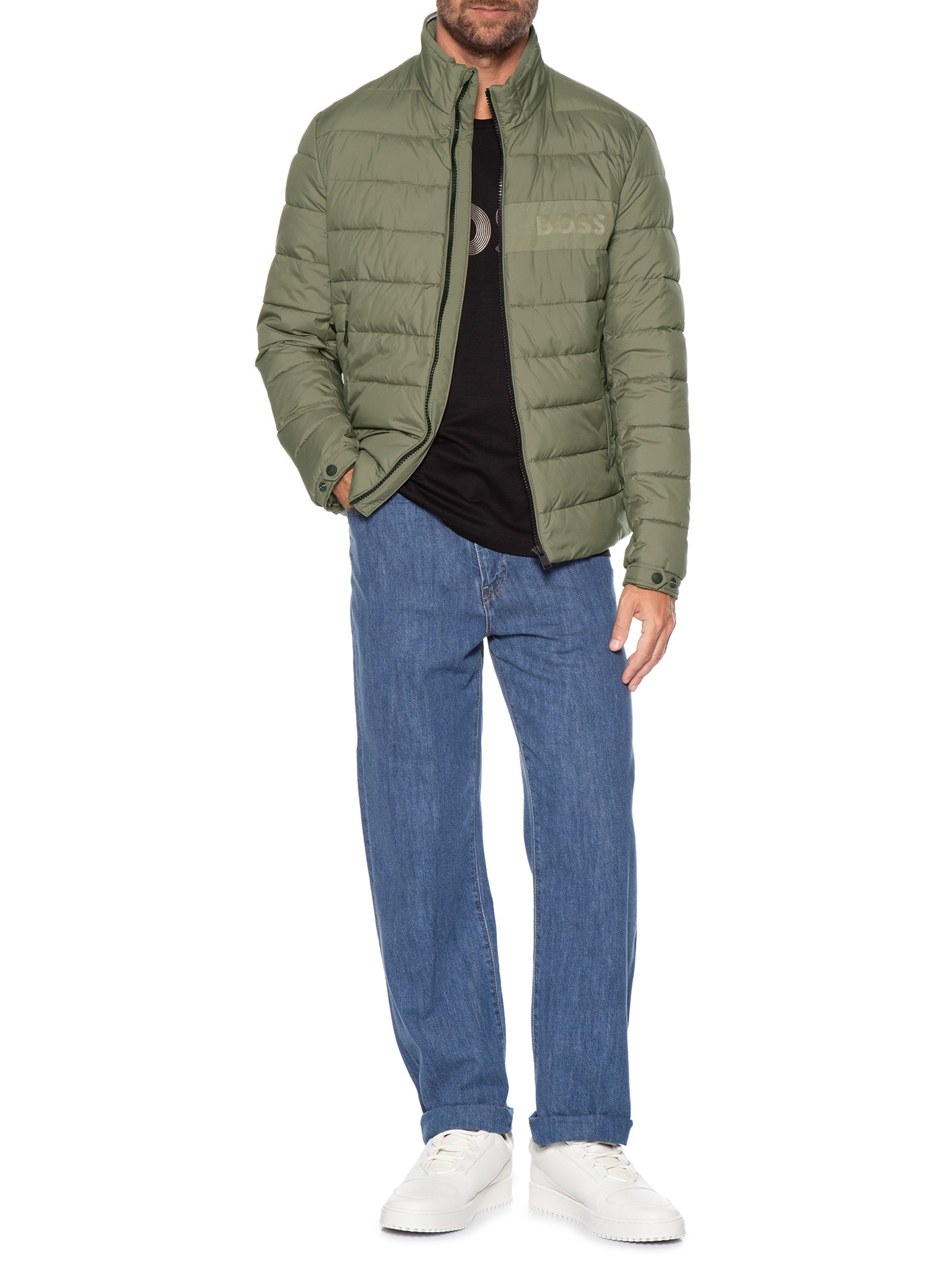 Jaqueta Masculina Puffer Collab Steiff H-Cenitos Marrom Boss