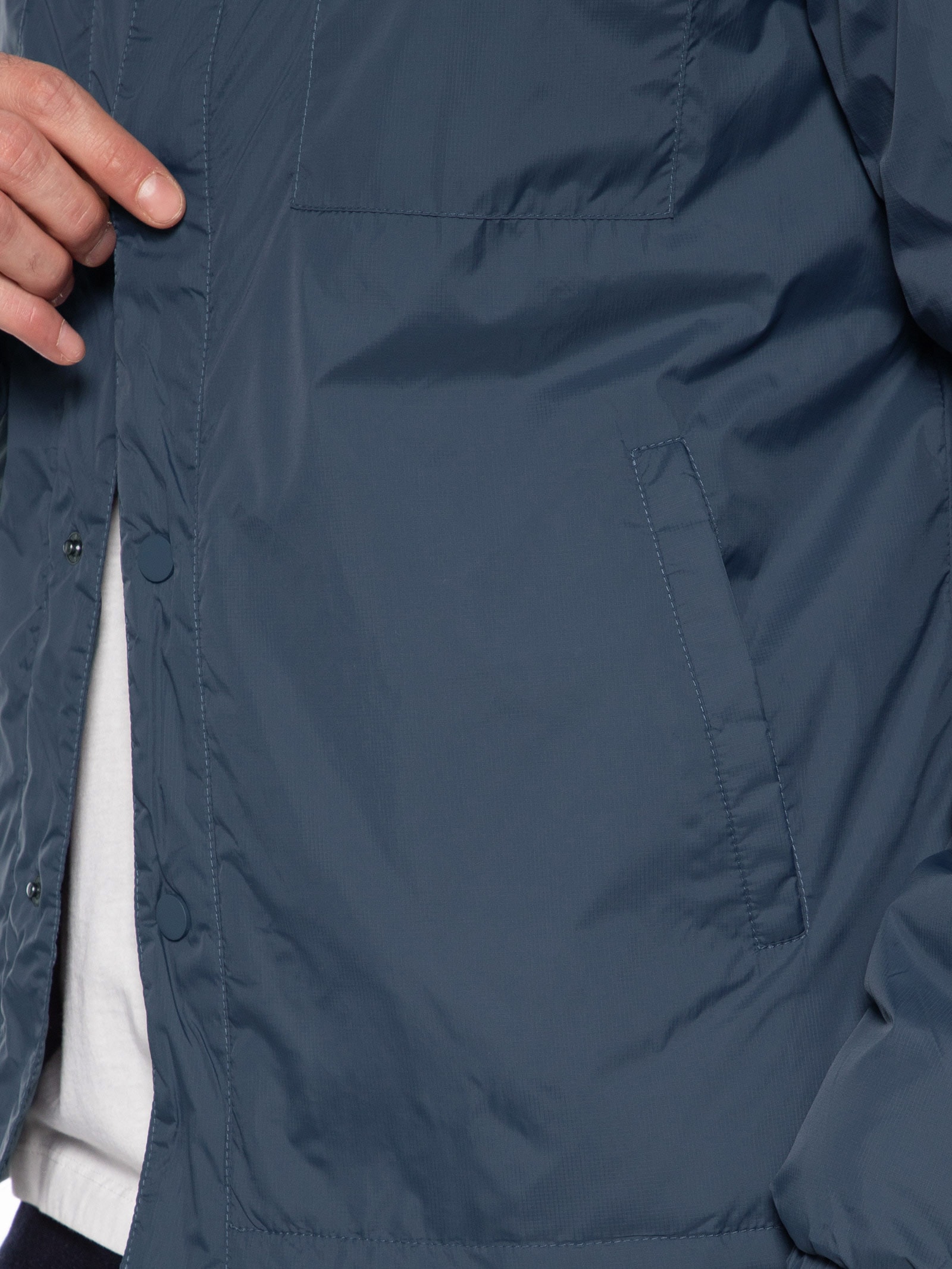 Jaqueta Masculina Puffer Com Bolso Azul '2 Essential