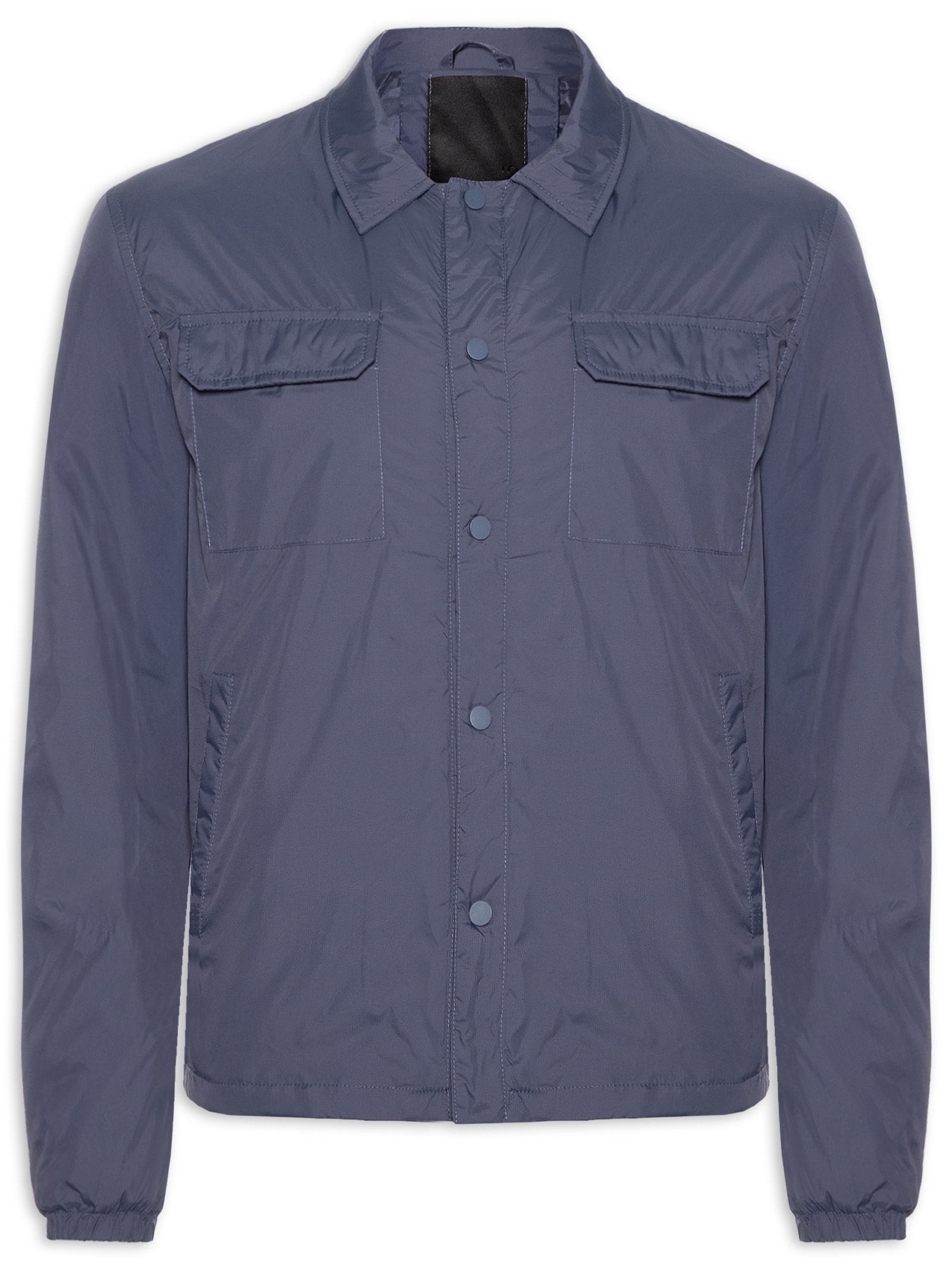 Jaqueta Masculina Puffer Com Bolso Azul '2 Essential