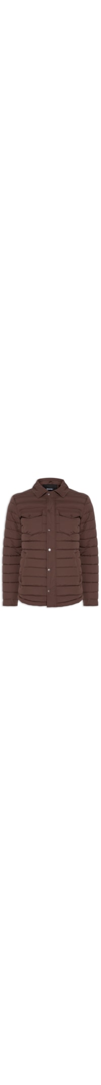 Jaqueta Masculina Puffer Com Bolso - Marrom