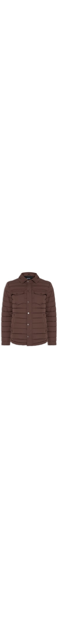 Jaqueta Masculina Puffer Com Bolso - Marrom