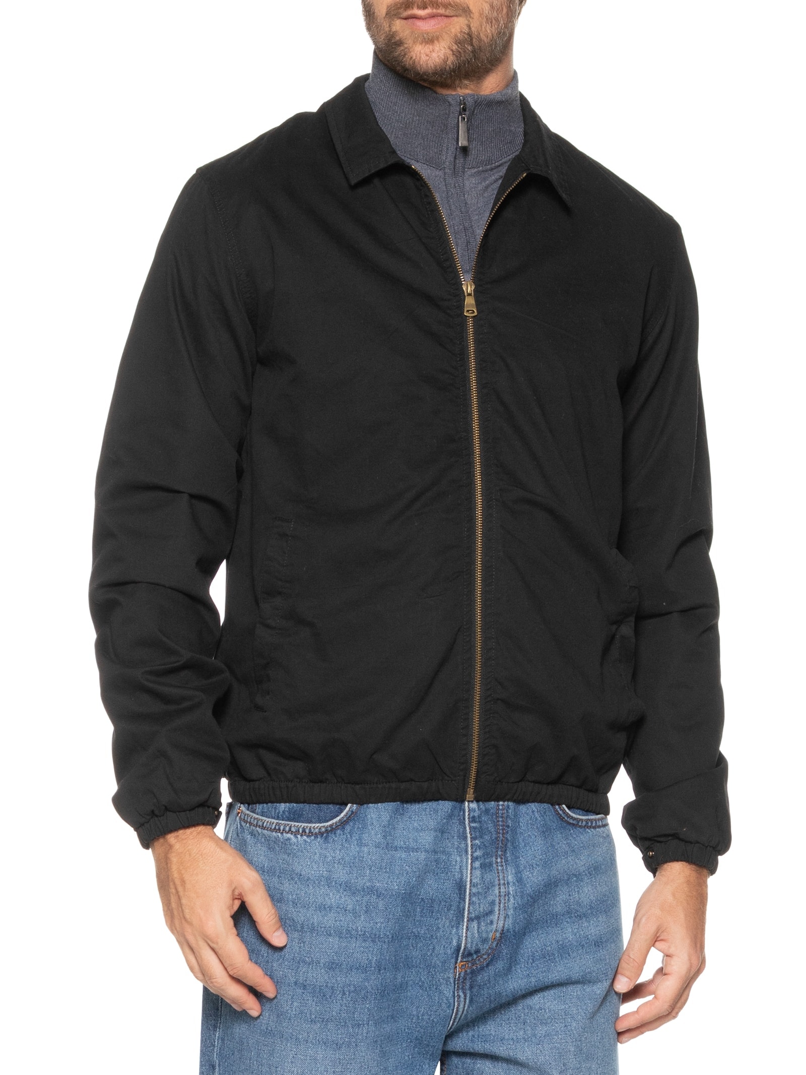 Jaqueta Masculina Puffer Com Bolso Preto '2 Essential