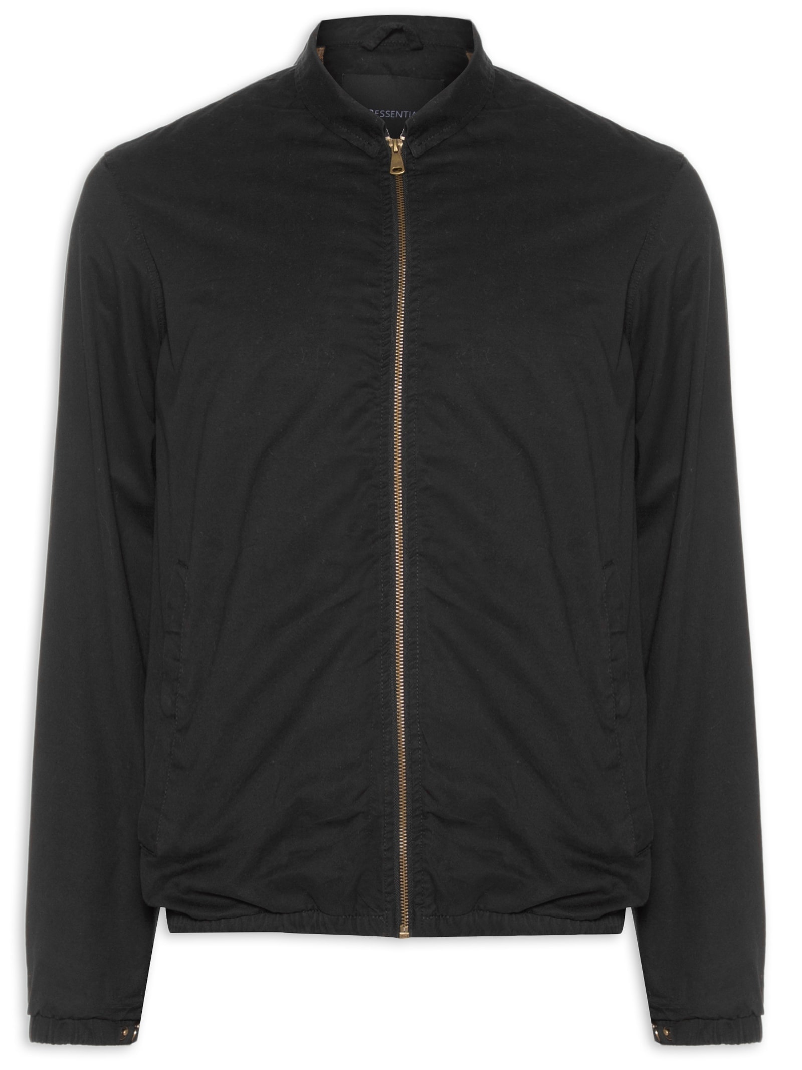 Jaqueta Masculina Puffer Com Bolso Preto '2 Essential