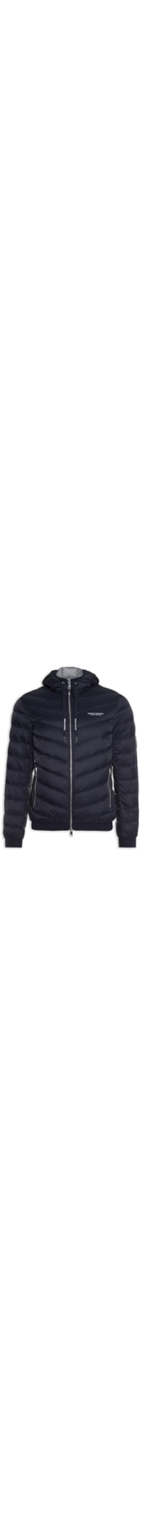 Jaqueta Masculina Puffer com Capuz - Azul