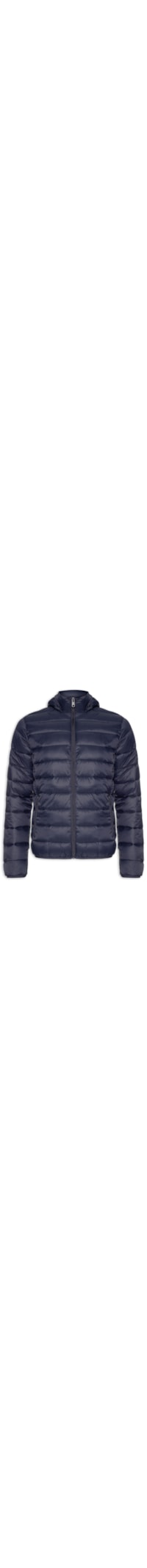 Jaqueta Masculina Puffer Com Capuz - Azul