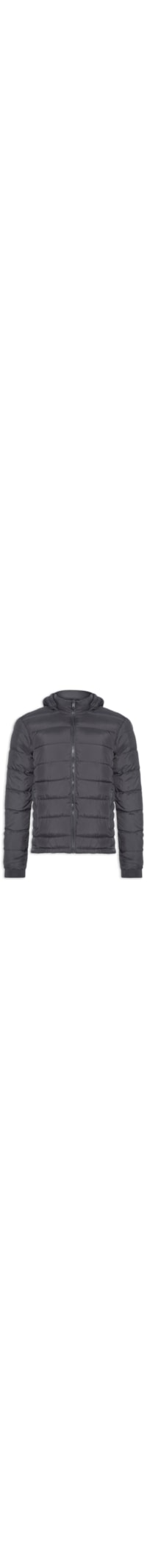 Jaqueta Masculina Puffer Com Capuz - Cinza