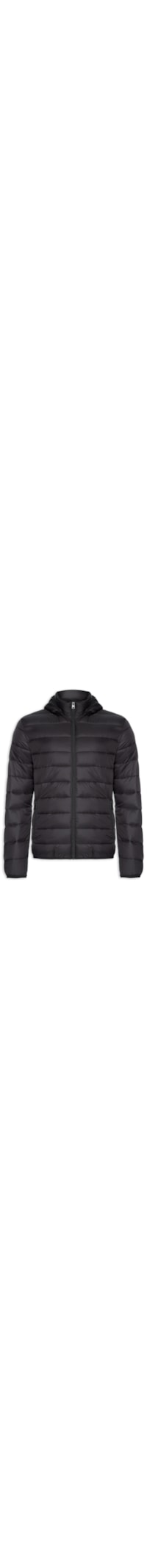 Jaqueta Masculina Puffer Com Capuz - Preto