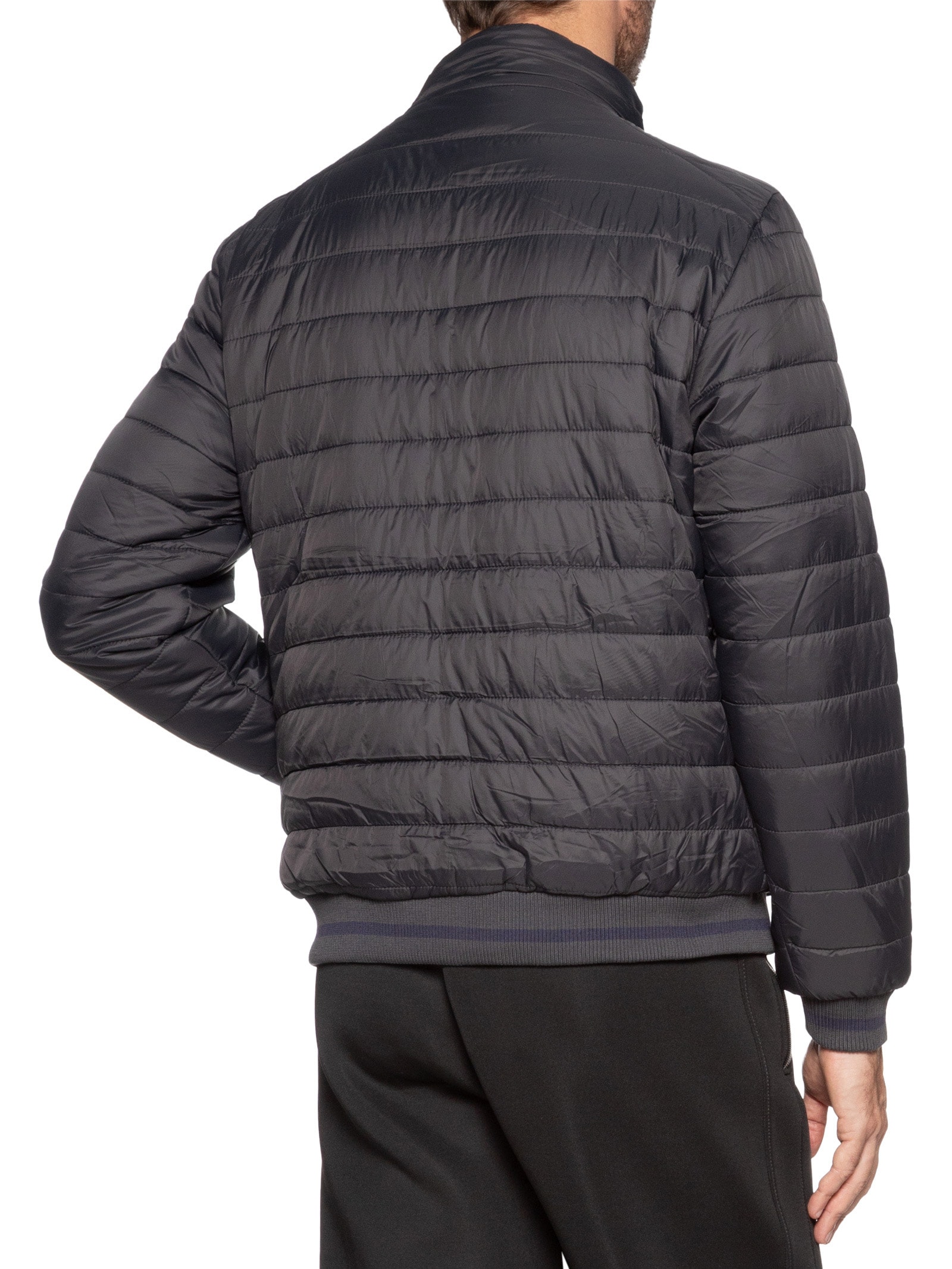 Jaqueta Masculina Puffer Com Capuz Removível Cinza  '2 Essential