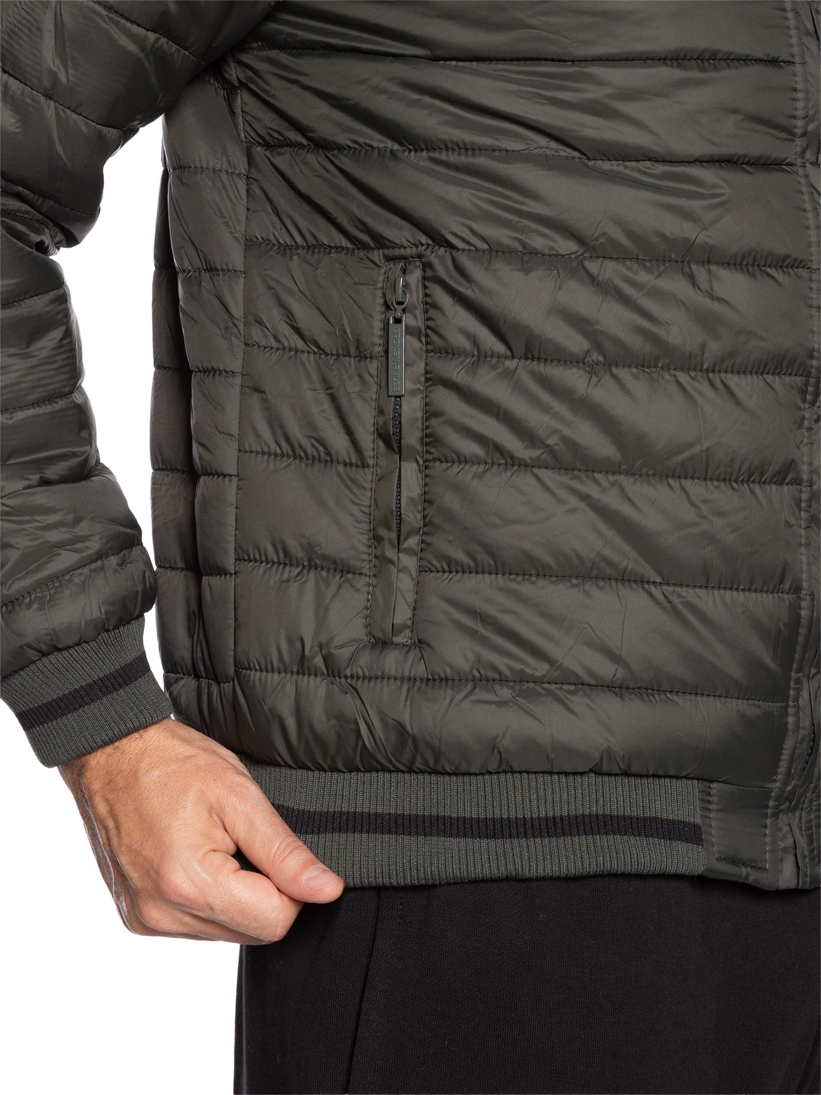 Jaqueta Masculina Puffer Com Capuz Removível Verde '2 Essential