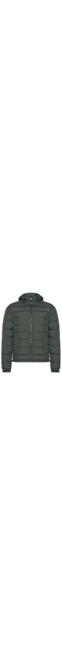 Jaqueta Masculina Puffer Com Capuz - Verde