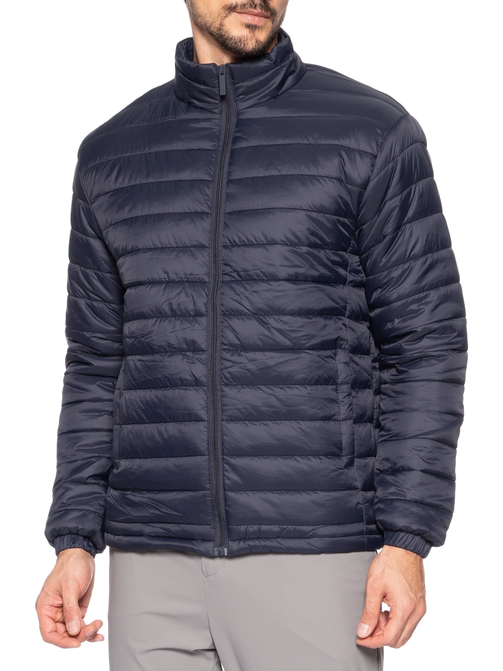 Jaqueta Masculina Puffer Com Saquinho Azul '2 Essential