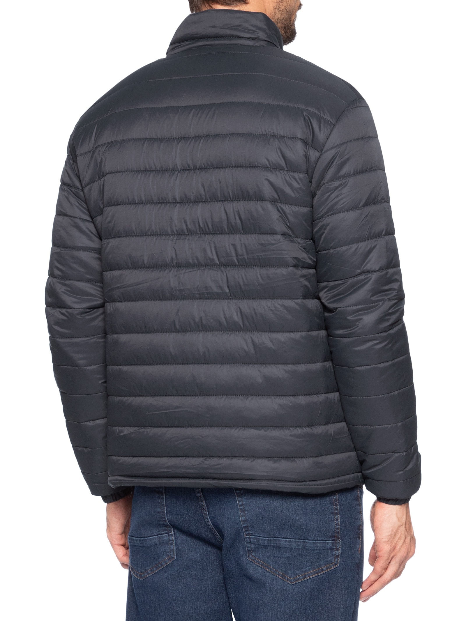 Jaqueta Masculina Puffer Com Saquinho Cinza '2 Essential