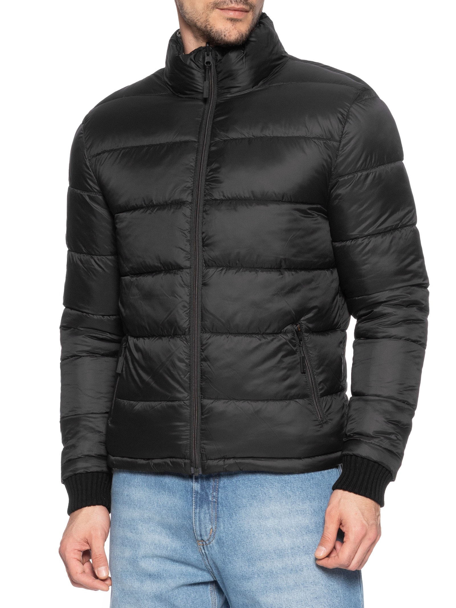 Jaqueta Masculina Puffer Double Face Interno Xadrez Preto Osklen