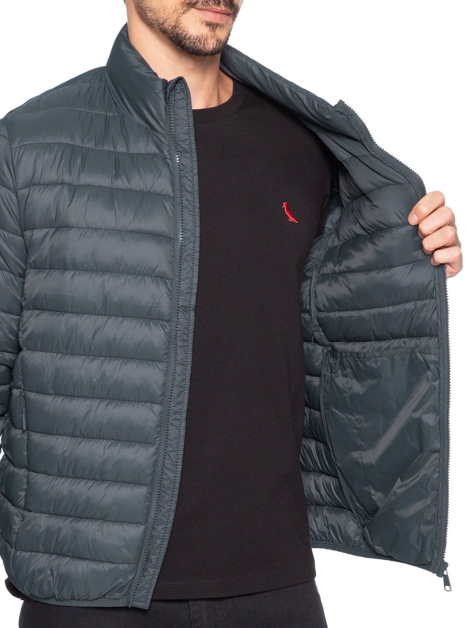 Jaqueta Masculina Puffer Downtown Cinza Reserva