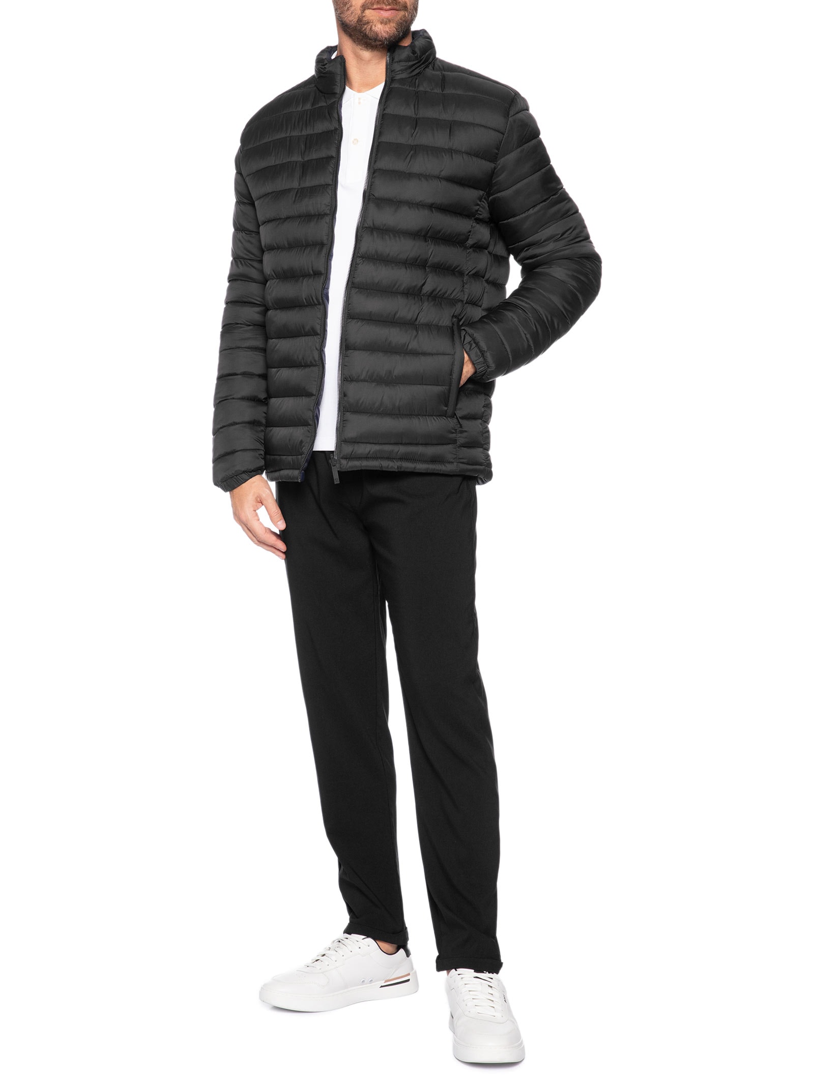 Jaqueta Masculina Puffer Dupla Face Azul '2 Essential