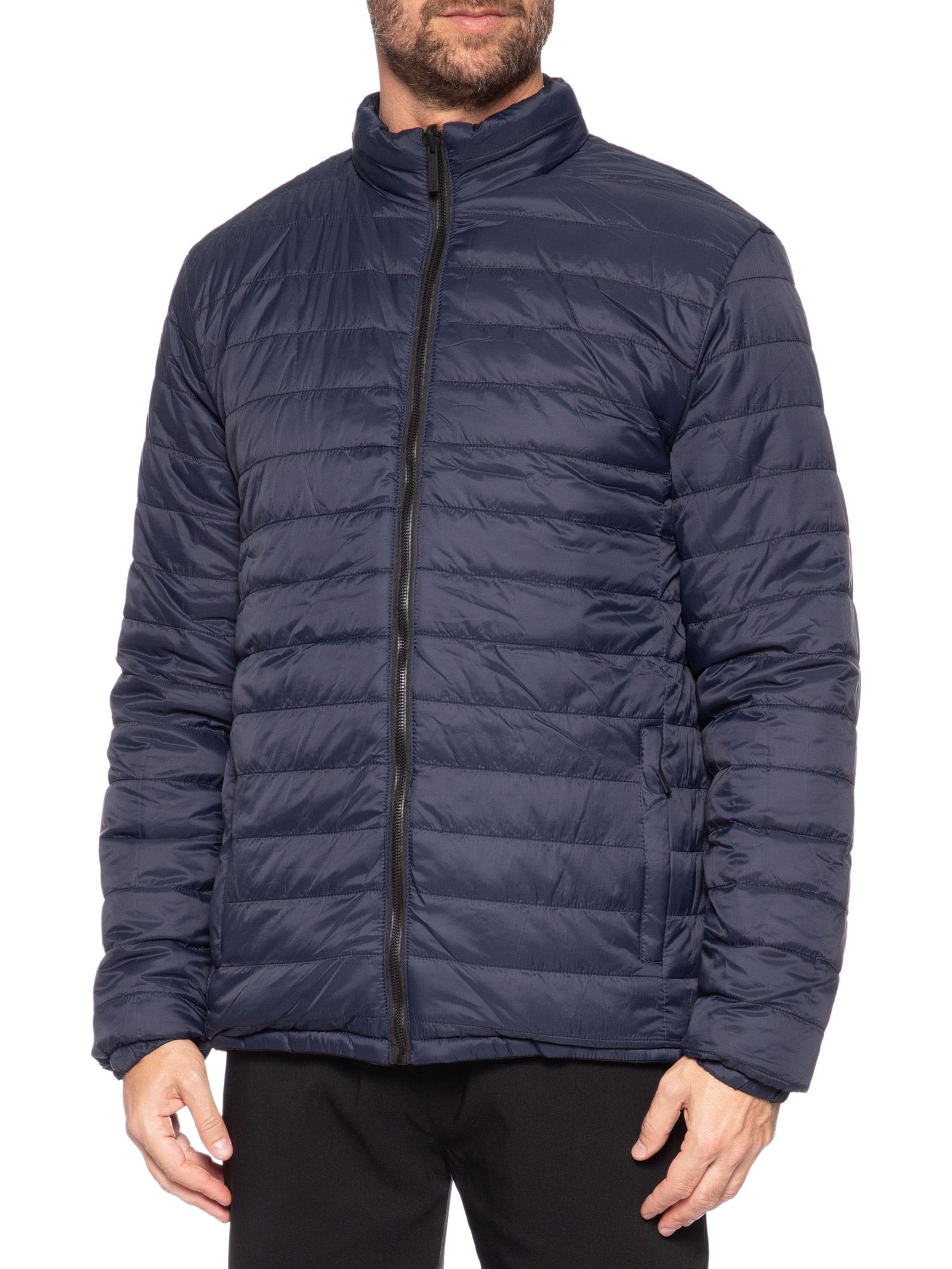 Jaqueta Masculina Puffer Dupla Face Azul '2 Essential