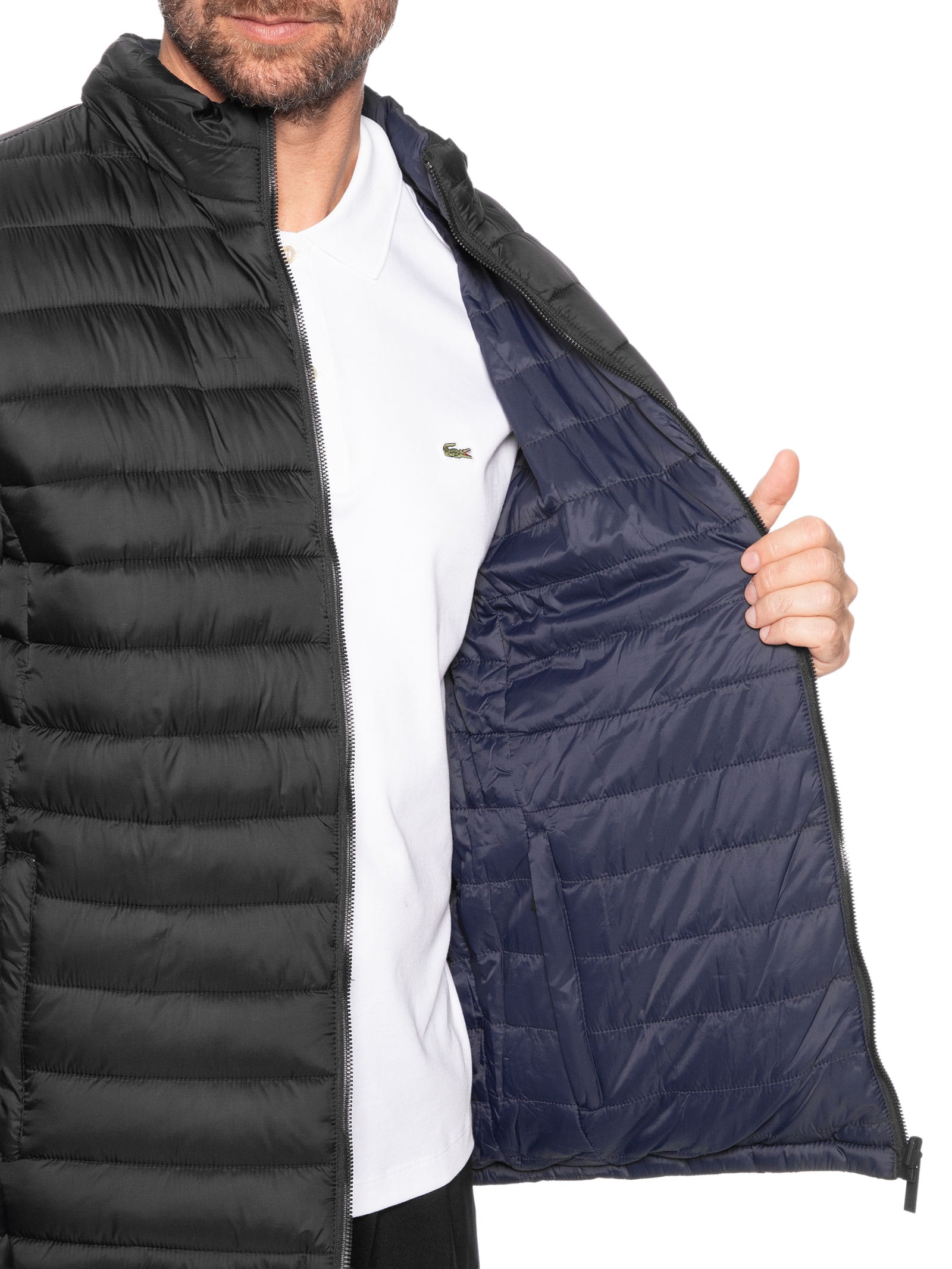 Jaqueta Masculina Puffer Dupla Face Azul '2 Essential