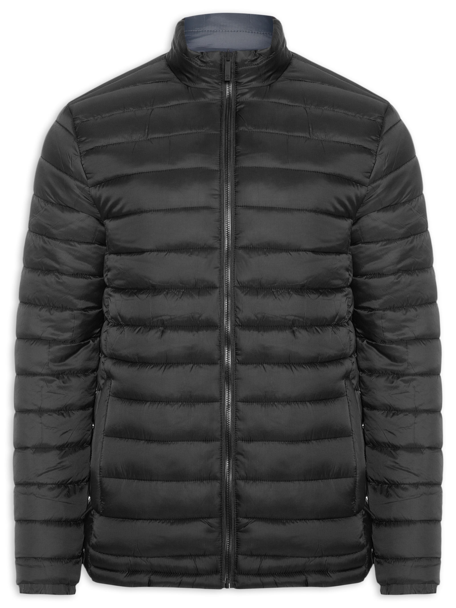 Jaqueta Masculina Puffer Dupla Face Cinza '2 Essential