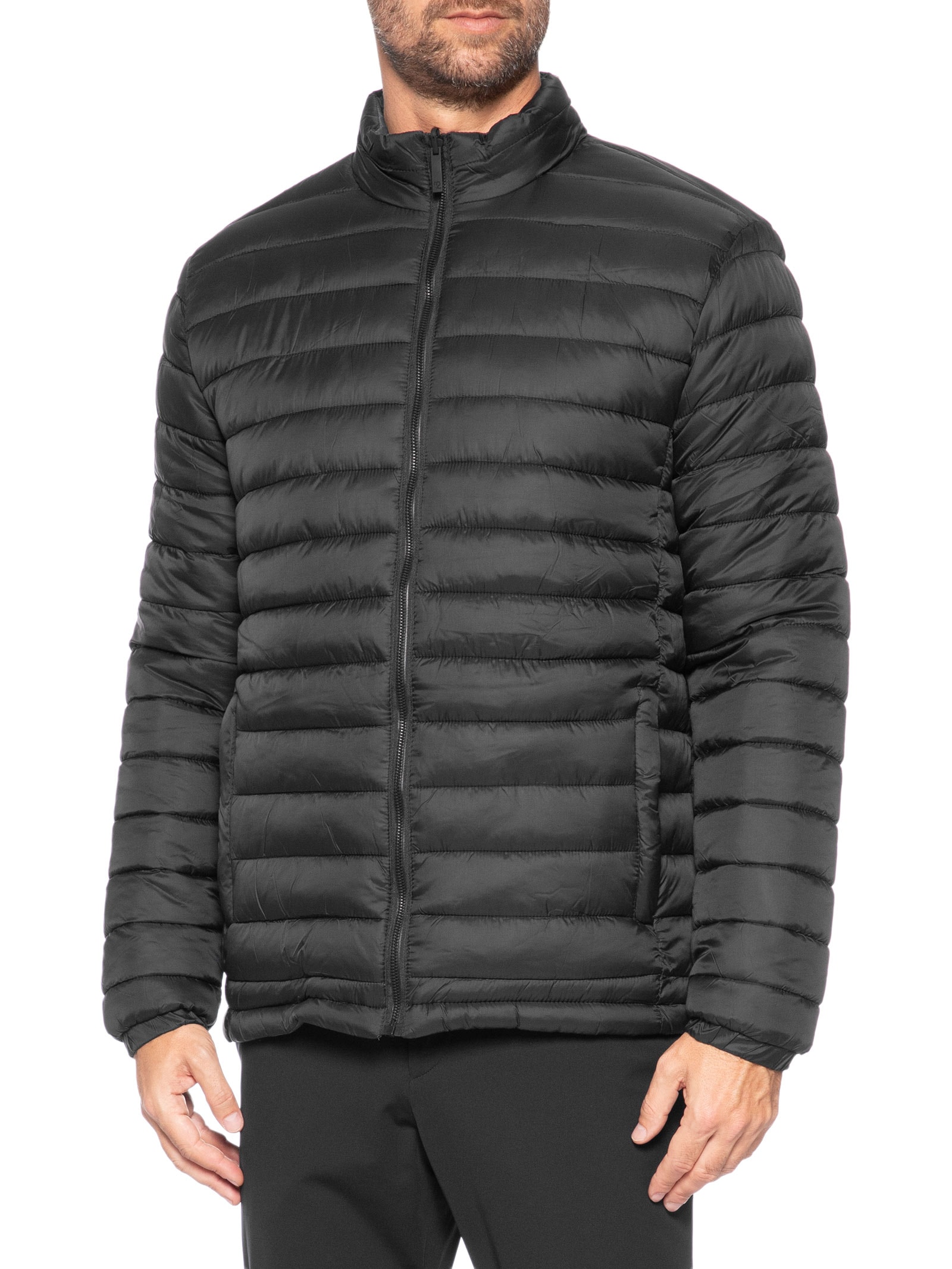 Jaqueta Masculina Puffer Dupla Face Cinza '2 Essential