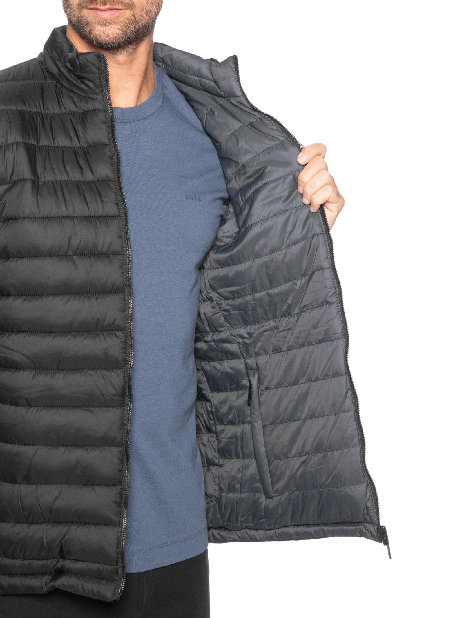 Jaqueta Masculina Puffer Dupla Face Cinza '2 Essential