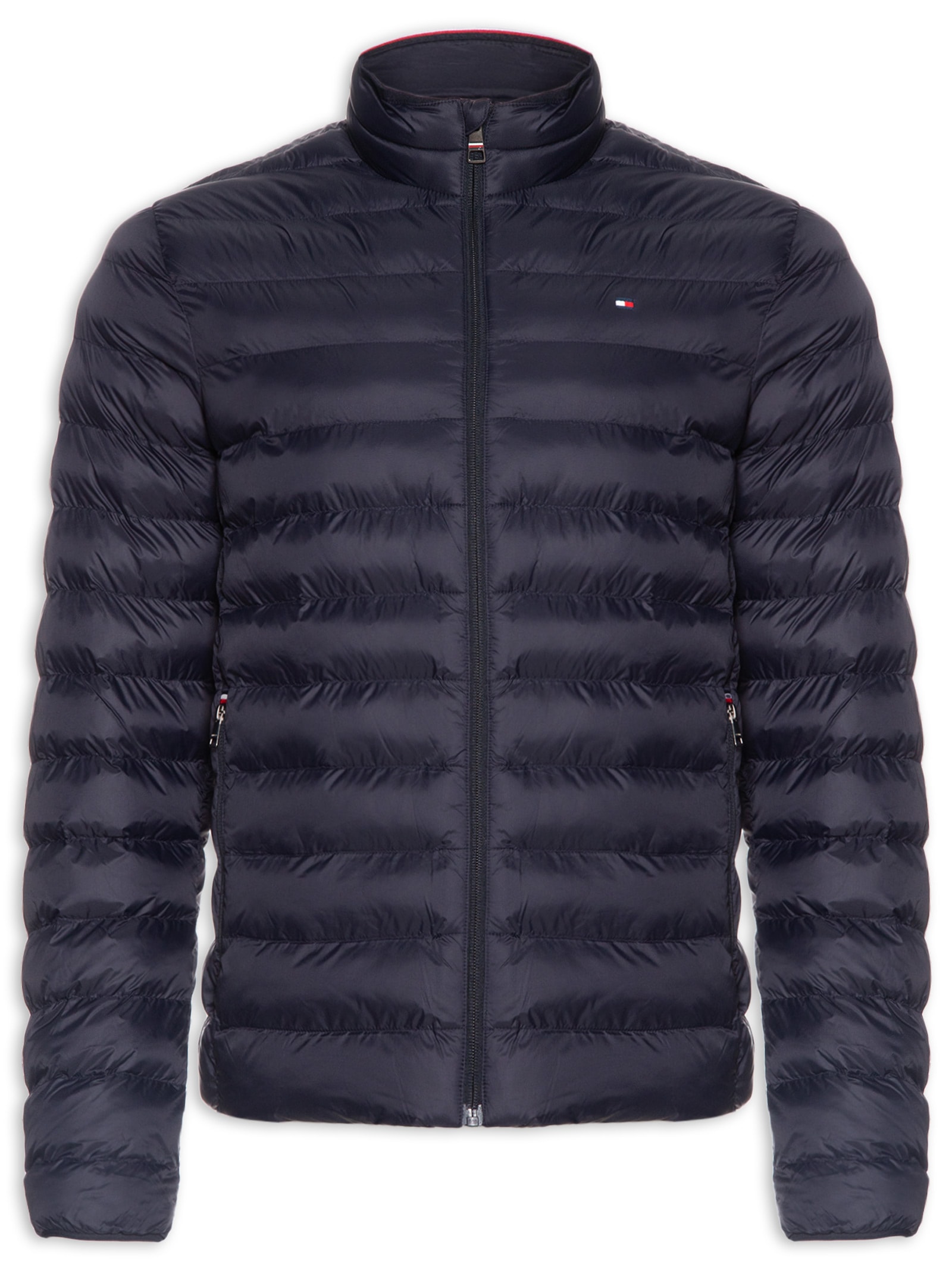 Jaqueta Masculina Puffer Essential Logo No Peito Azul Tommy Hilfiger