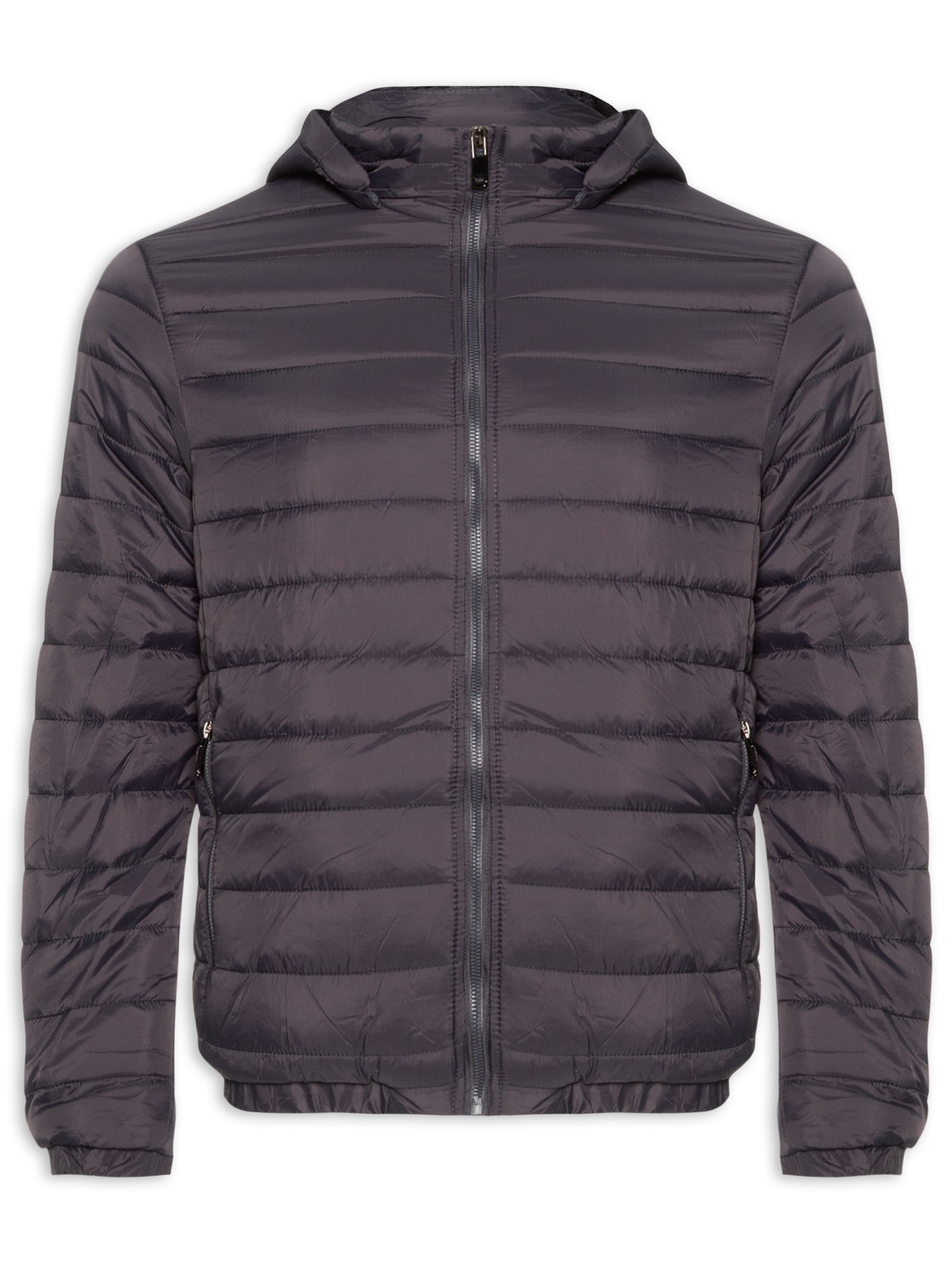 Jaqueta Masculina Puffer Forro Pelúciado Cinza Basiq Men