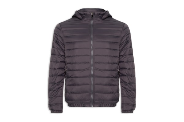 Jaqueta Masculina Puffer Forro Pelúciado - Cinza