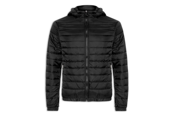Jaqueta Masculina Puffer Forro Pelúciado - Preto
