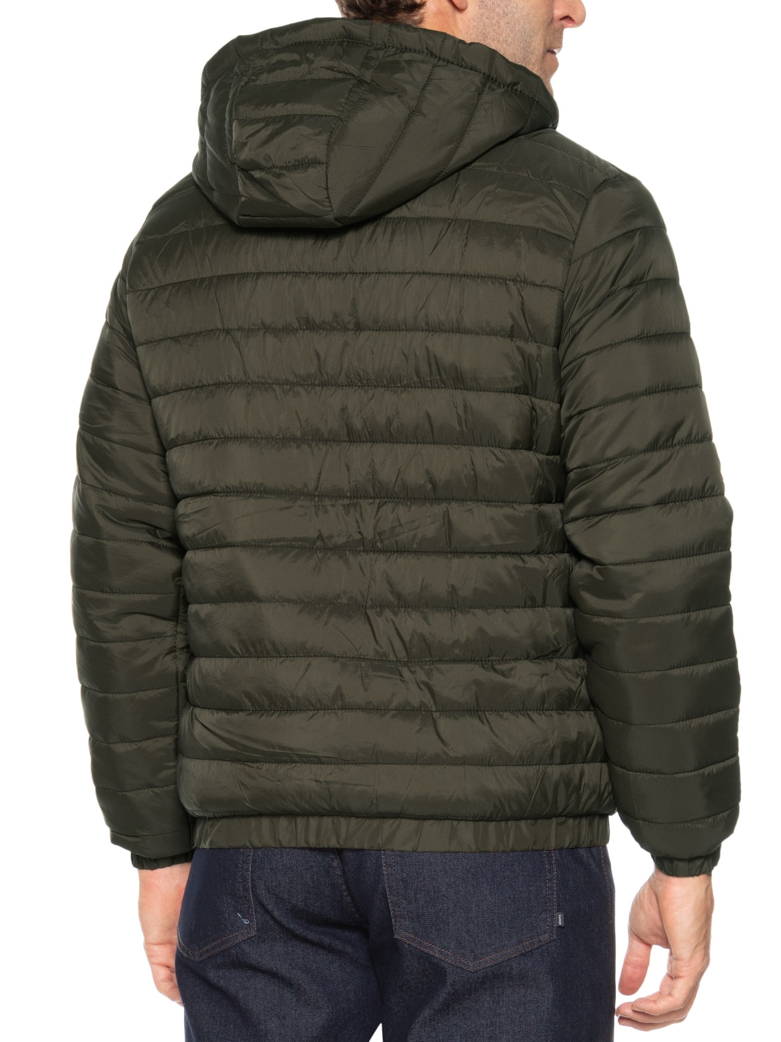 Jaqueta Masculina Puffer Forro Pelúciado Verde Basiq Men