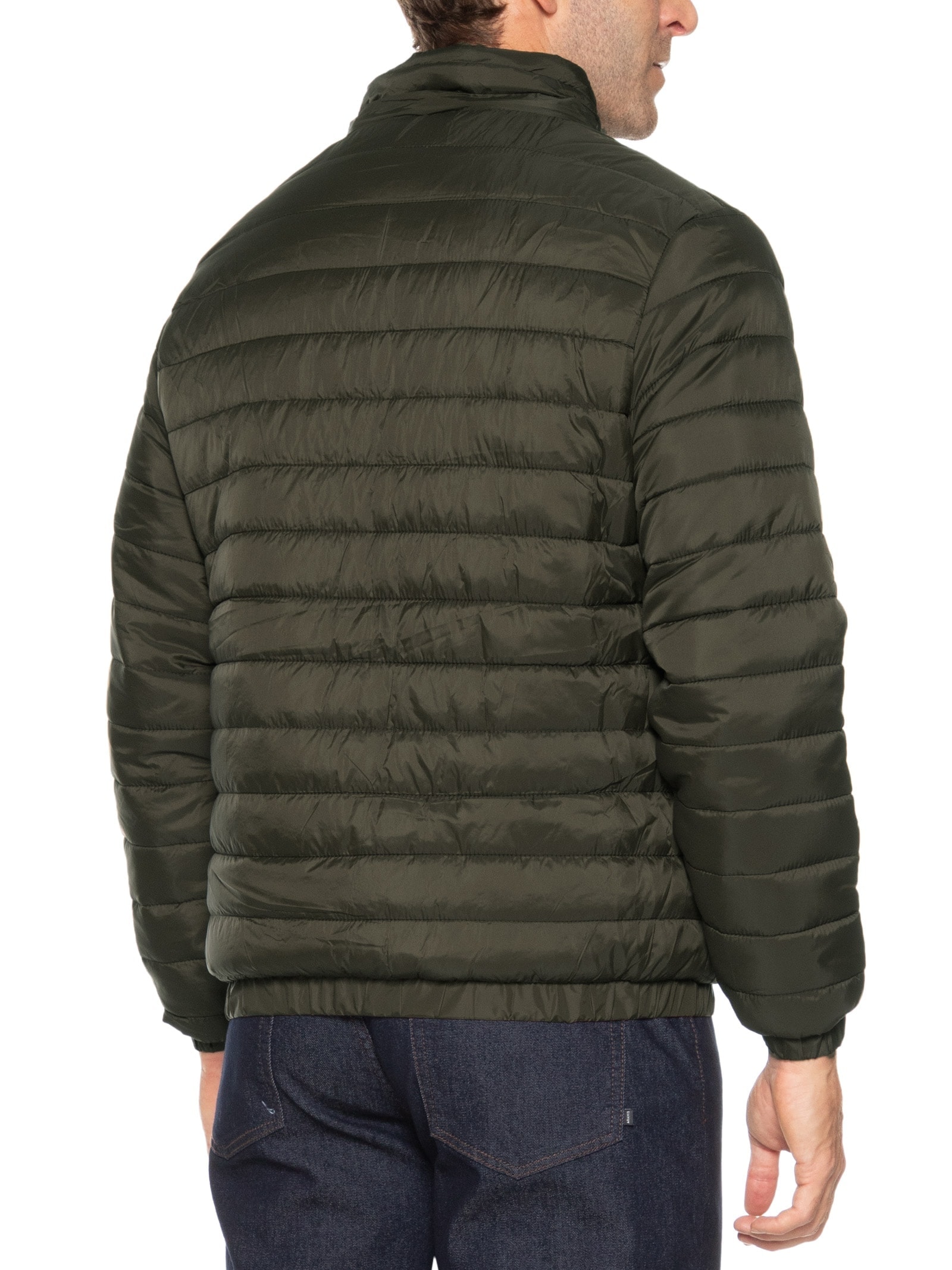 Jaqueta Masculina Puffer Forro Pelúciado Verde Basiq Men