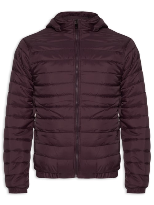Jaqueta Masculina Puffer Forro Pelúciado – Vinho
