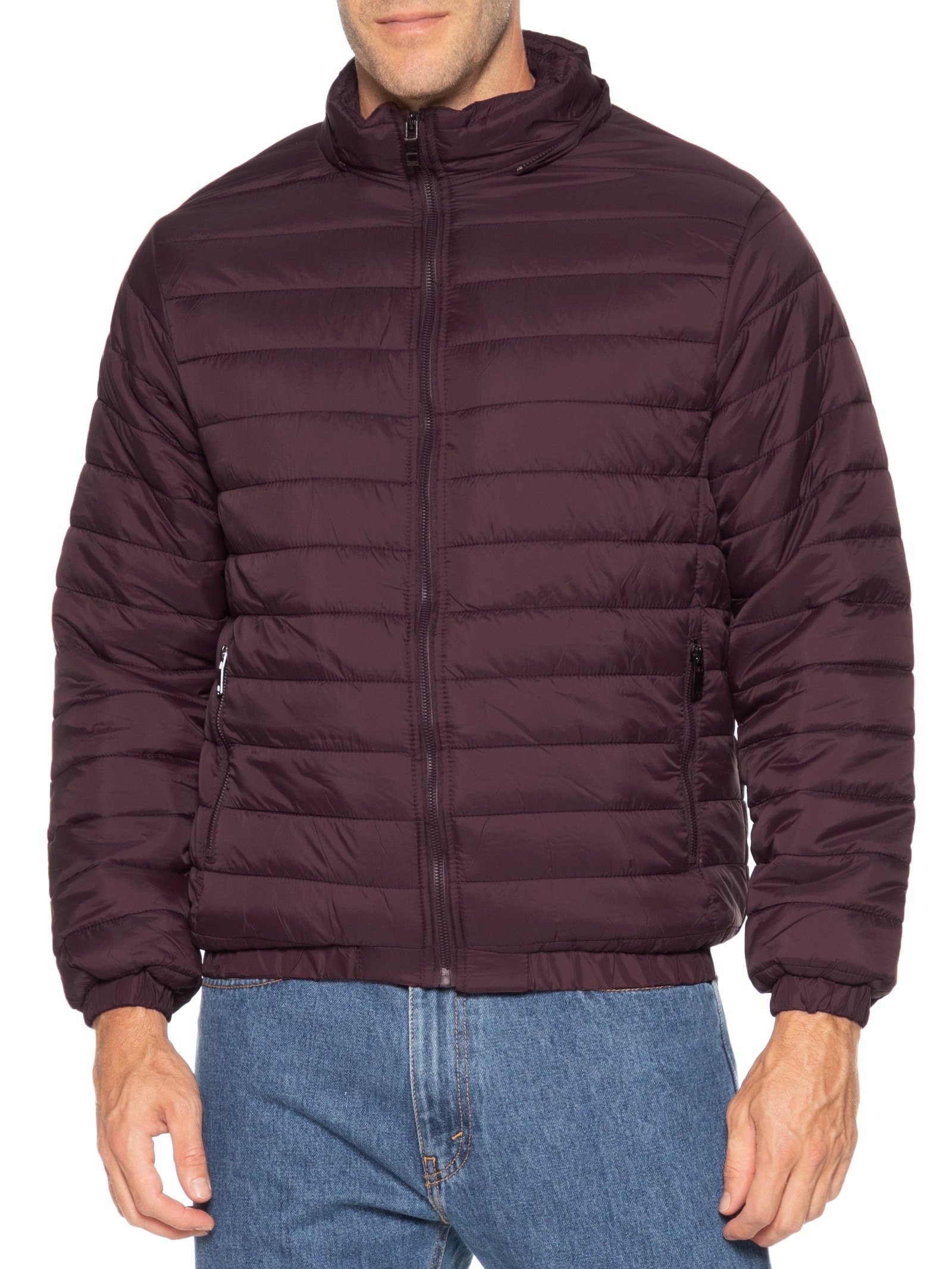 Jaqueta Masculina Puffer Forro Pelúciado Vinho Basiq Men