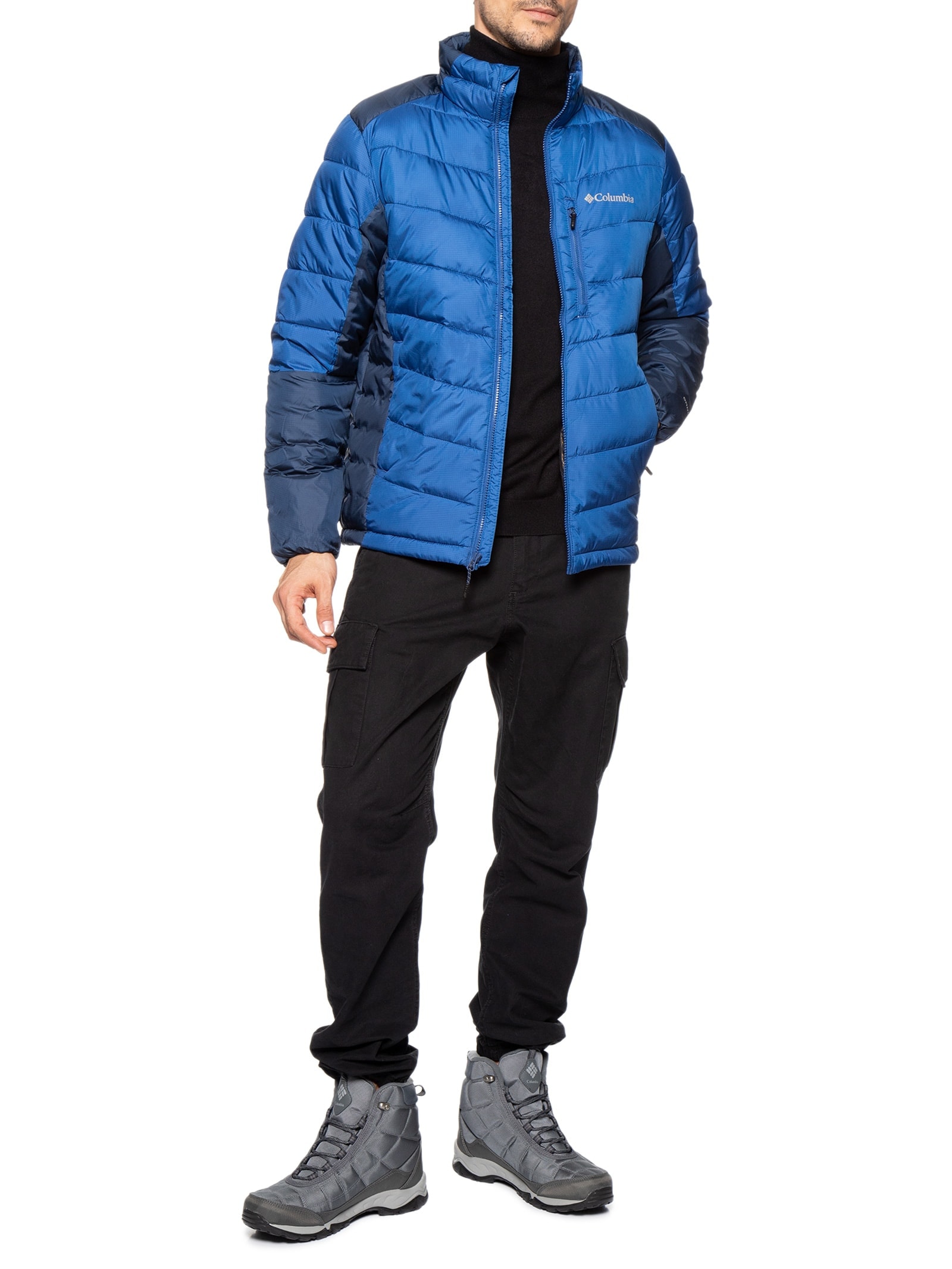 Jaqueta Masculina Puffer Labyrinth Loop Azul Columbia