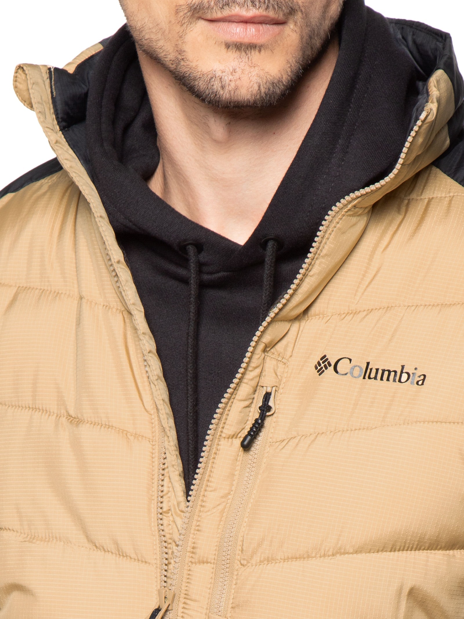 Jaqueta Masculina Puffer Labyrinth Loop Bege Columbia